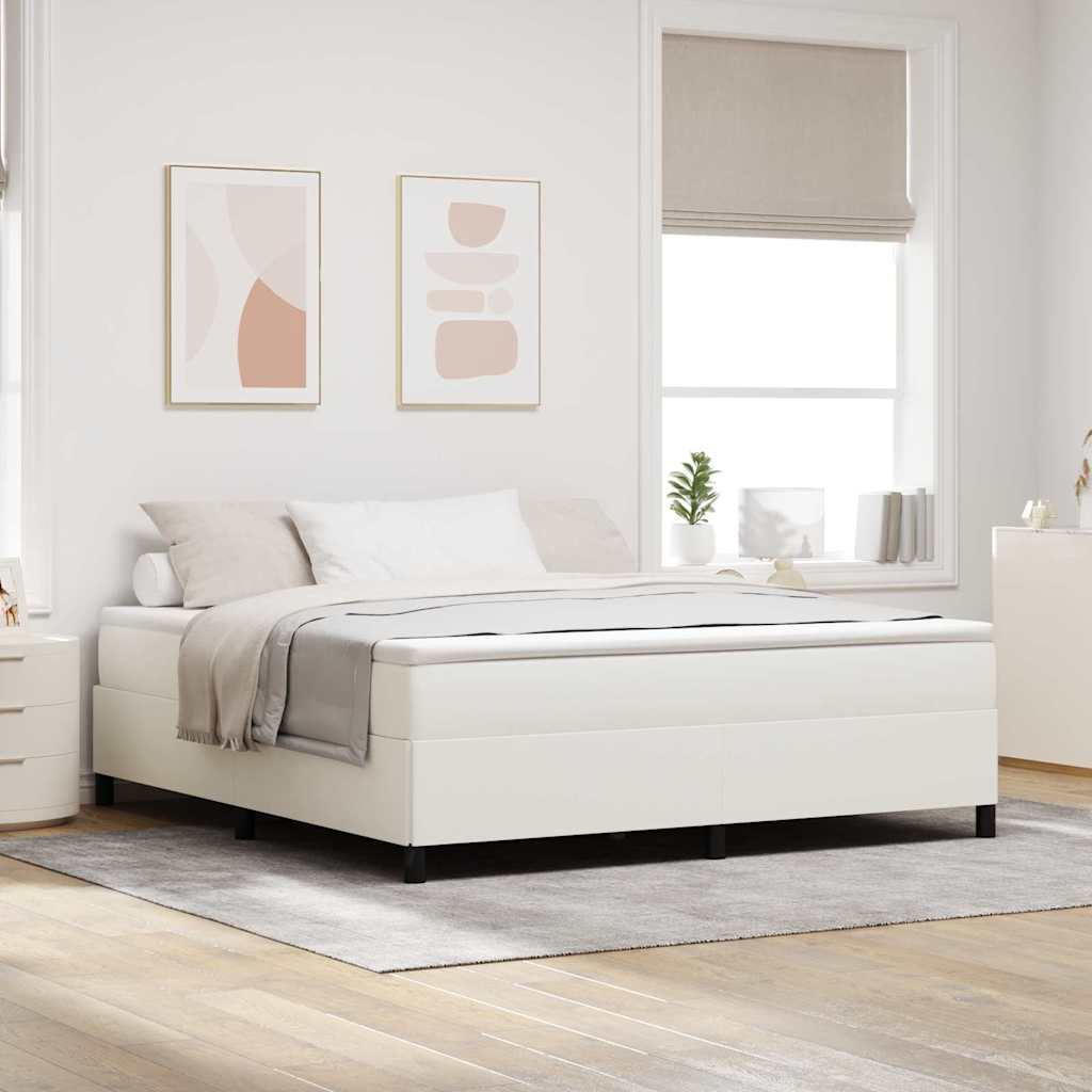 Krevet s opruga kutije Krem 180 x 200 cm Kordura tekstil