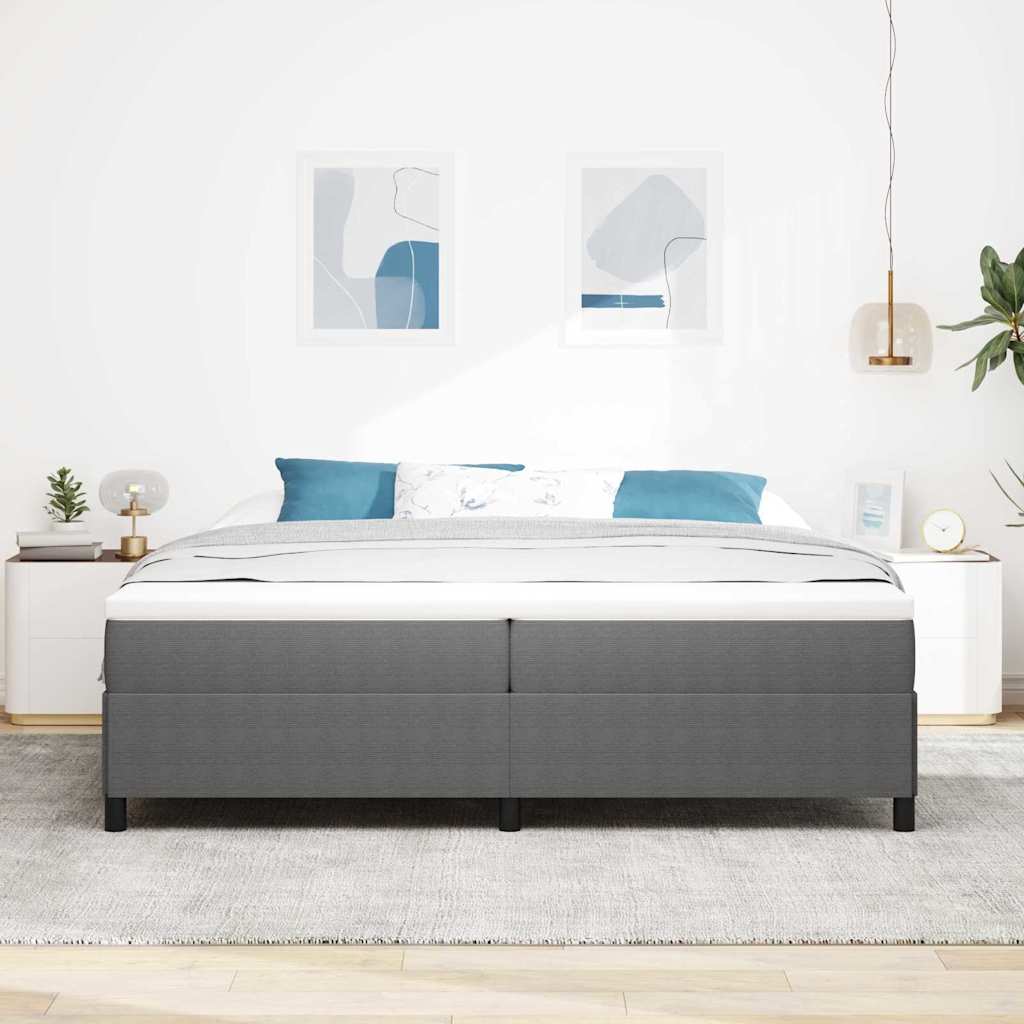 Krevet s opruga kutije Svjetlosiva 200 x 200 cm Kordura tekstil