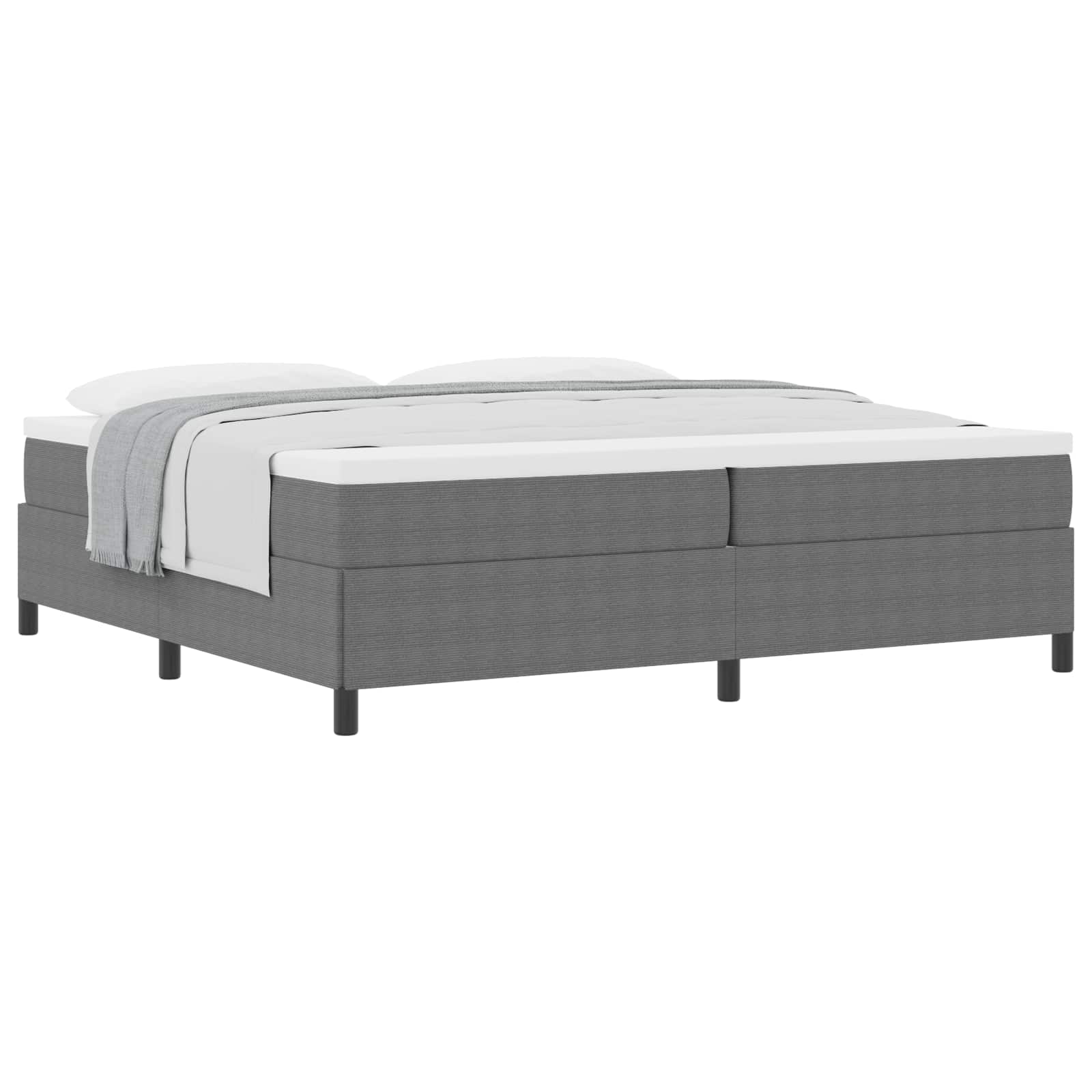 Krevet s opruga kutije Svjetlosiva 200 x 200 cm Kordura tekstil