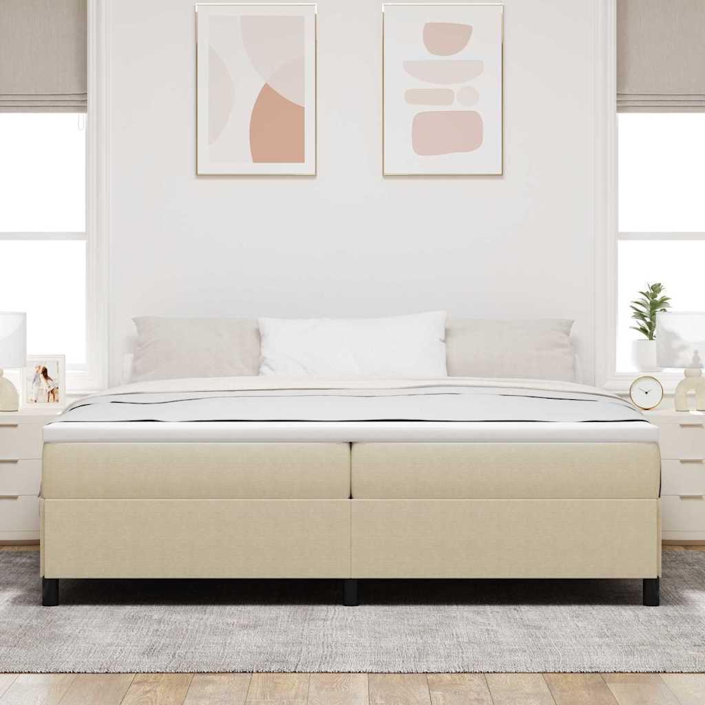 Krevet s opruga kutije Siva zelena 200 x 200 cm Kordura tekstil