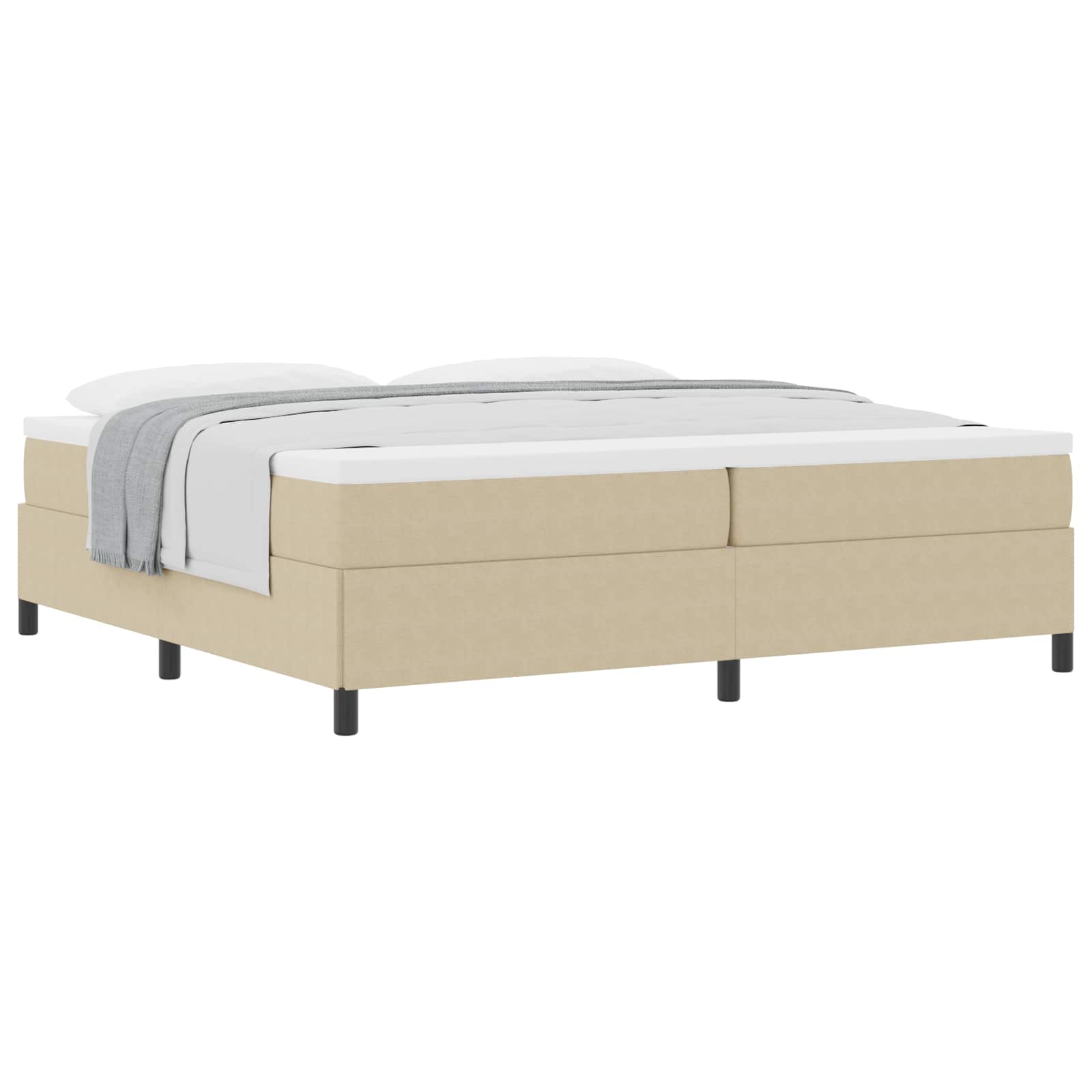 Krevet s opruga kutije Siva zelena 200 x 200 cm Kordura tekstil