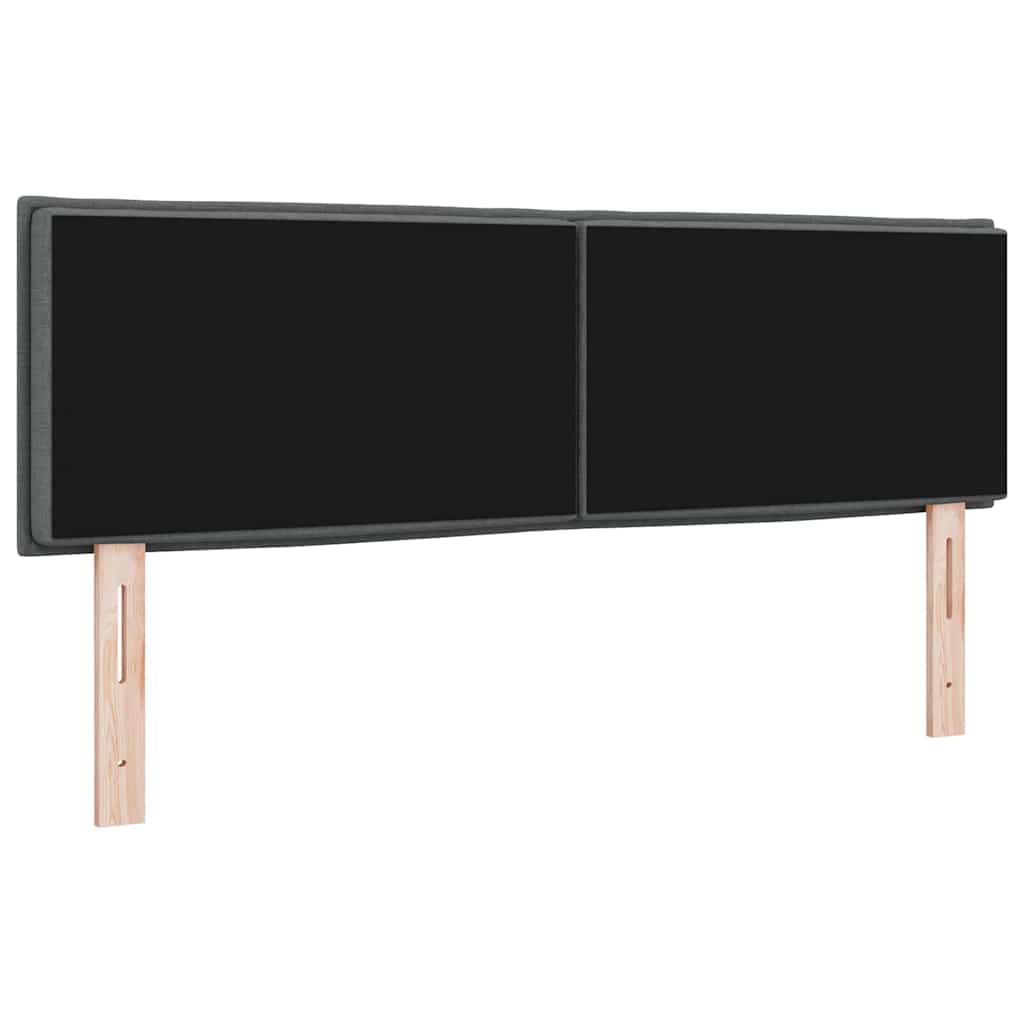 Uzglavlje Tamno siva 144 cm tkanina