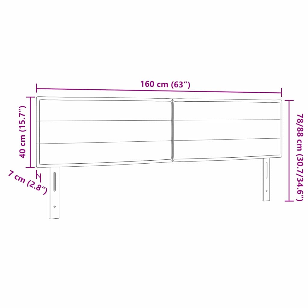 Uzglavlje Svijetlo siva 160 cm tkanina