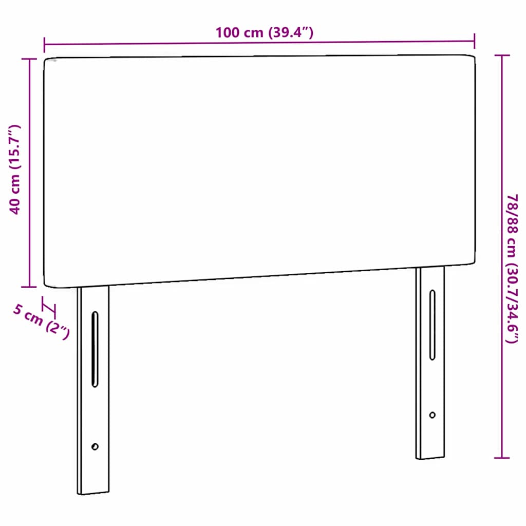 Uzglavlje Svijetlo siva 100 cm Kordura tekstil