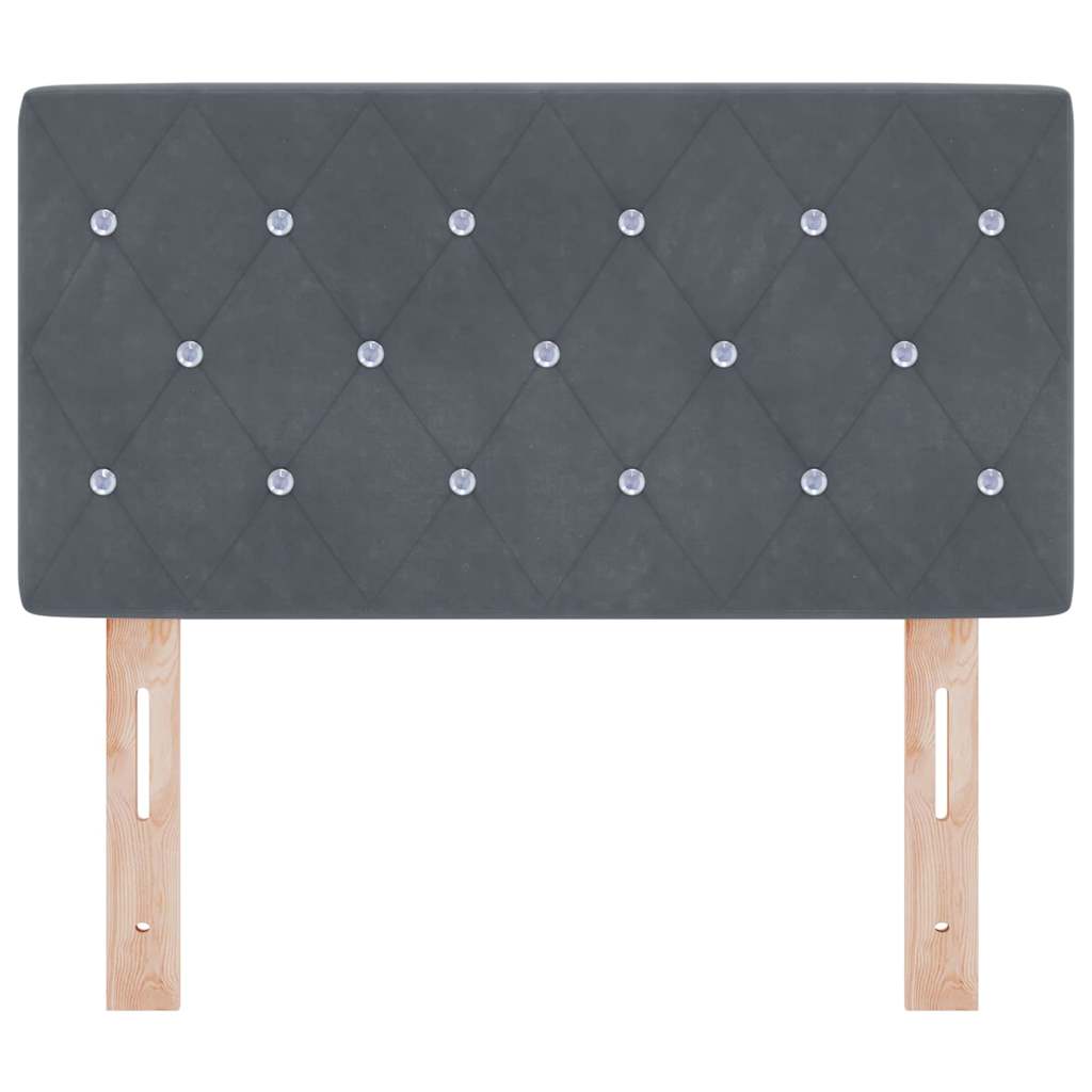 Uzglavlje Tamno siva 80 cm Baršun