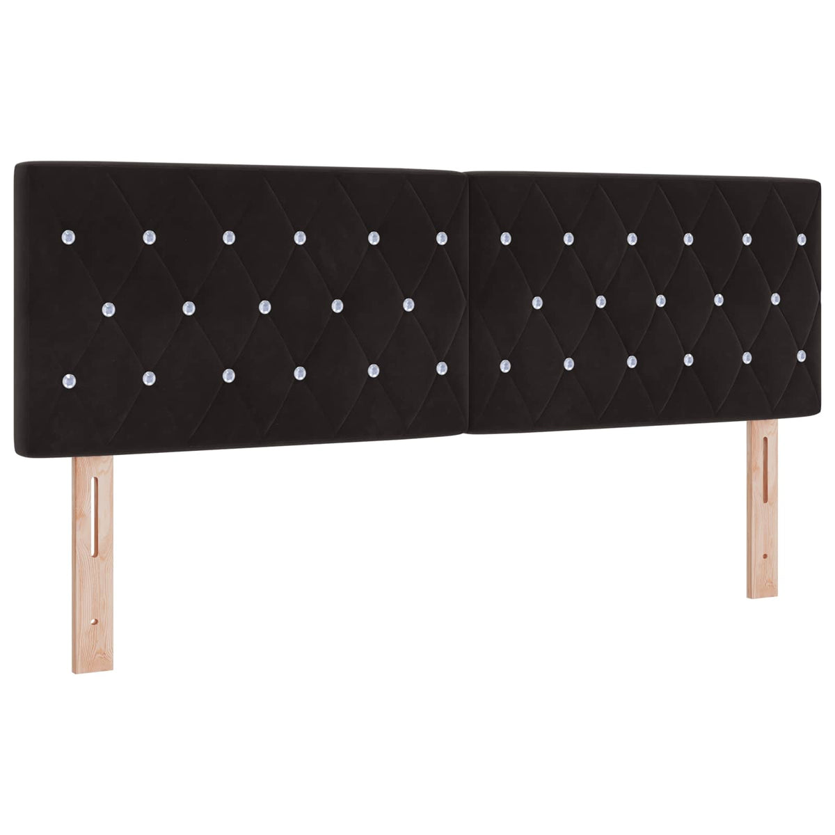 Uzglavlje Crna 144 cm Baršun