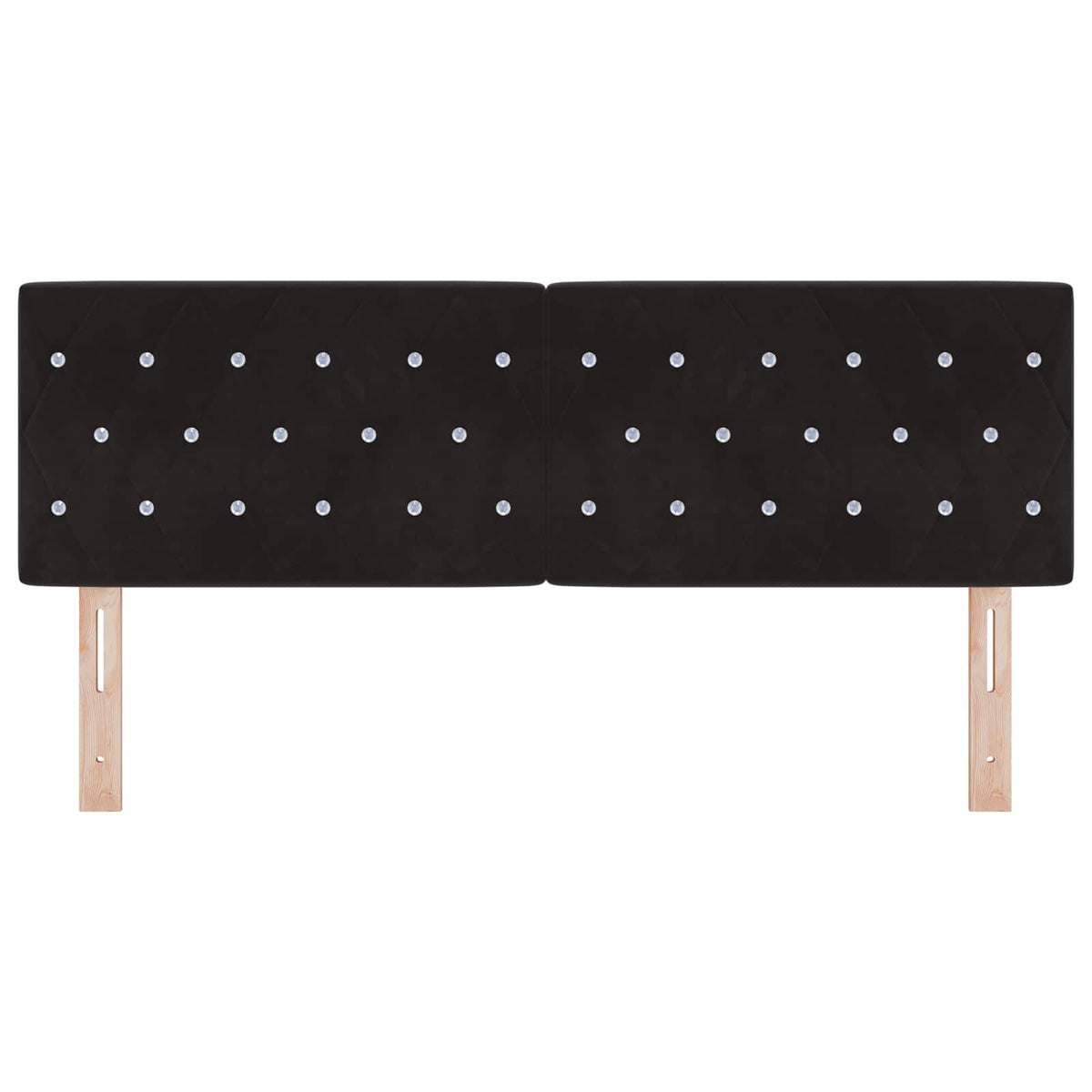 Uzglavlje Crna 144 cm Baršun