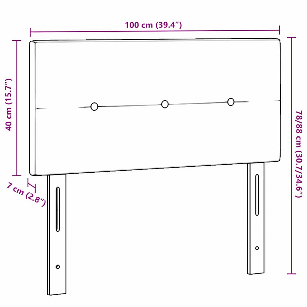Uzglavlje Tamnozelena 100 cm Baršun