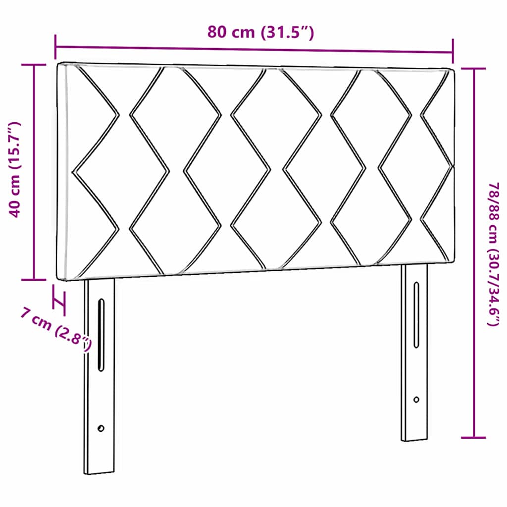 Uzglavlje Plava 80 cm tkanina