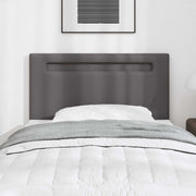 LED glava kreveta Siva 90 cm Lažna koža