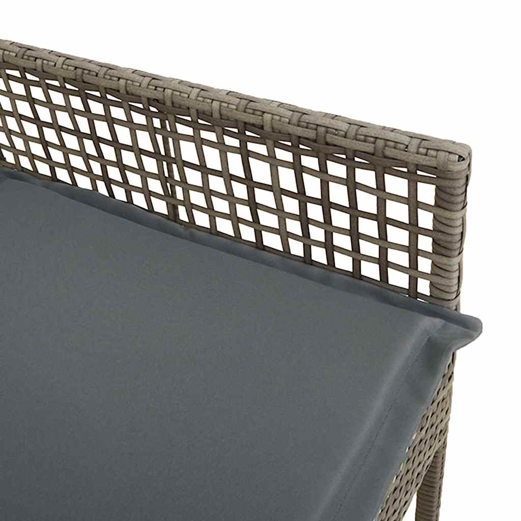 Vrtna stolica s jastukom 2 pcs Siva 55 x 53 x 85 cm poliratan