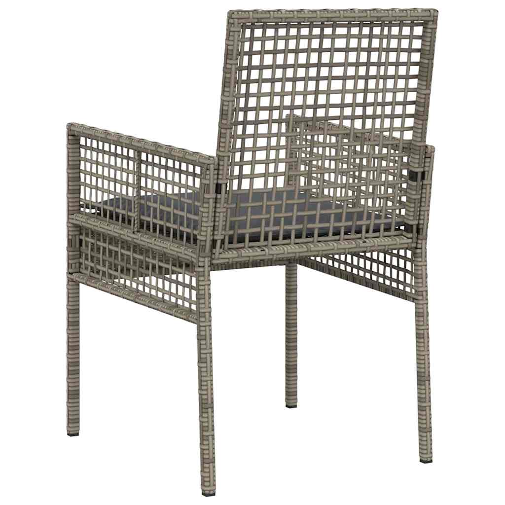 Vrtna stolica s jastukom 2 pcs Siva 55 x 53 x 85 cm poliratan