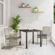Vrtna stolica 2 pcs Svijetlo siva 55 x 53 x 85 cm poliratan