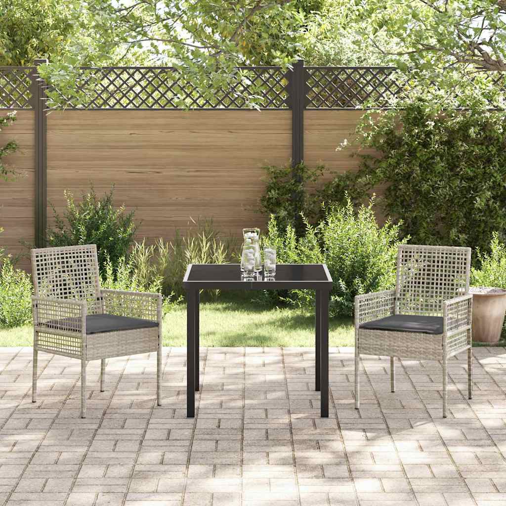 Vrtna stolica 2 pcs Svijetlo siva 55 x 53 x 85 cm poliratan