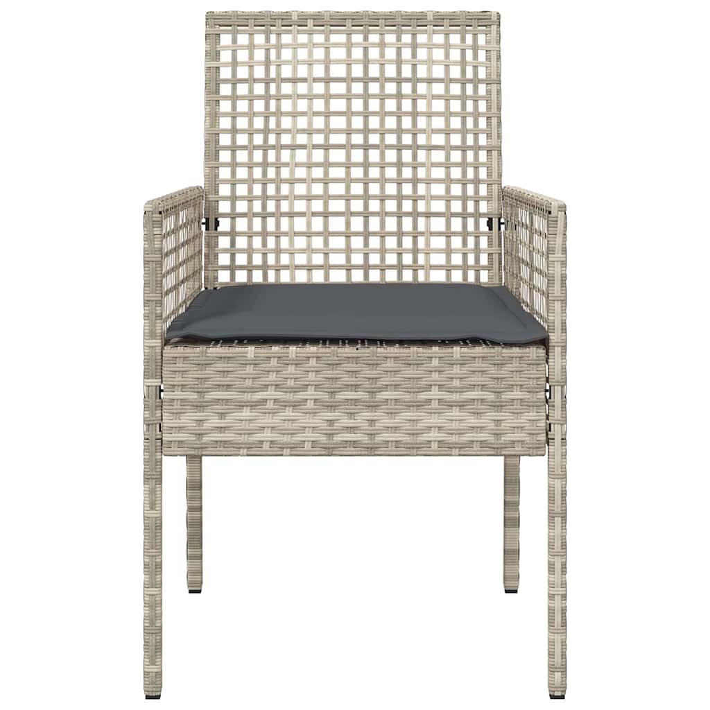 Vrtna stolica 2 pcs Svijetlo siva 55 x 53 x 85 cm poliratan