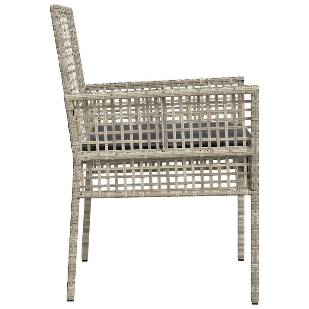 Vrtna stolica 2 pcs Svijetlo siva 55 x 53 x 85 cm poliratan