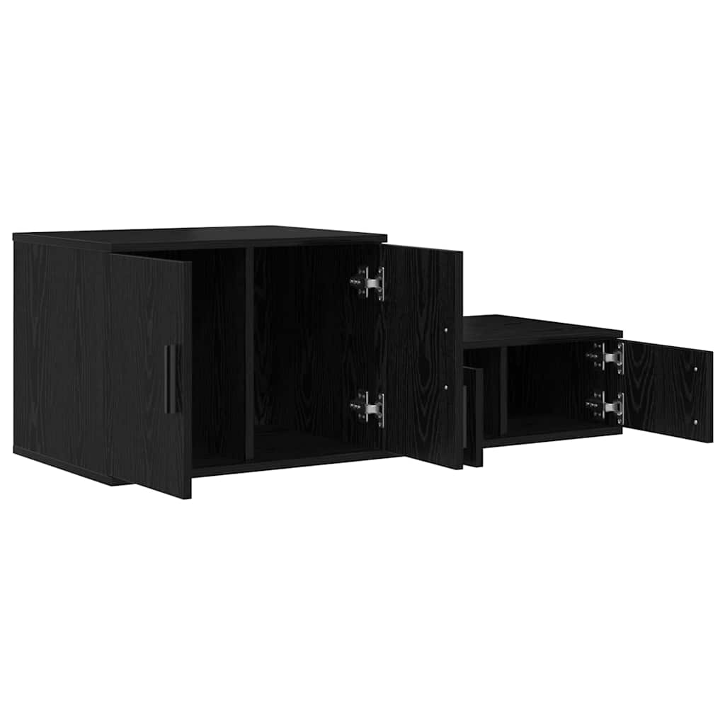 Ormarić za pohranu 2 pcs Crni hrast 127 x 41 x 40 cm