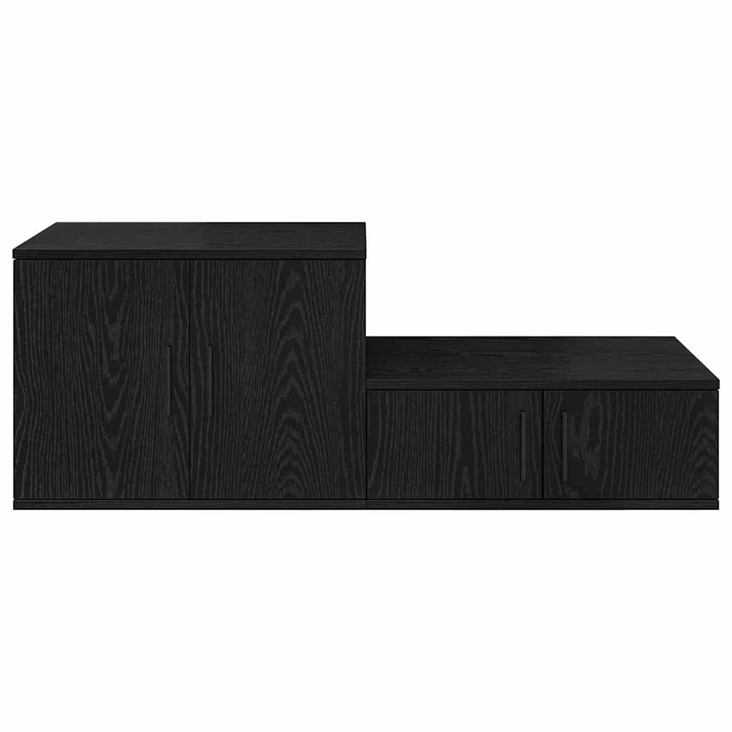 Ormarić za pohranu 2 pcs Crni hrast 127 x 41 x 40 cm