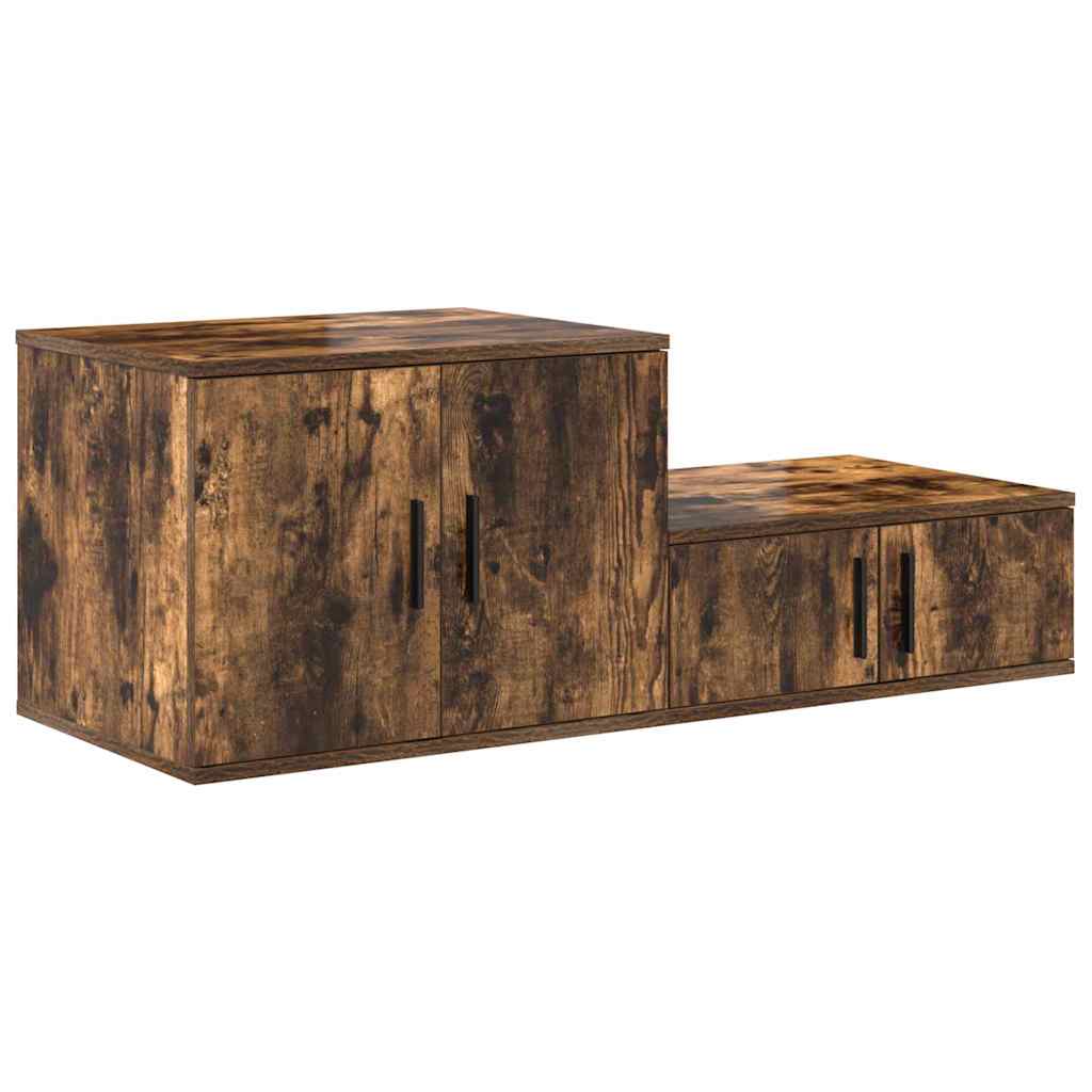 Ormarić za pohranu 2 pcs Dimljeni hrast 127 x 41 x 40 cm