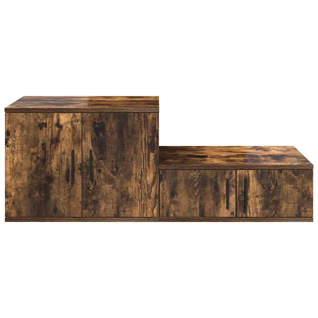 Ormarić za pohranu 2 pcs Dimljeni hrast 127 x 41 x 40 cm
