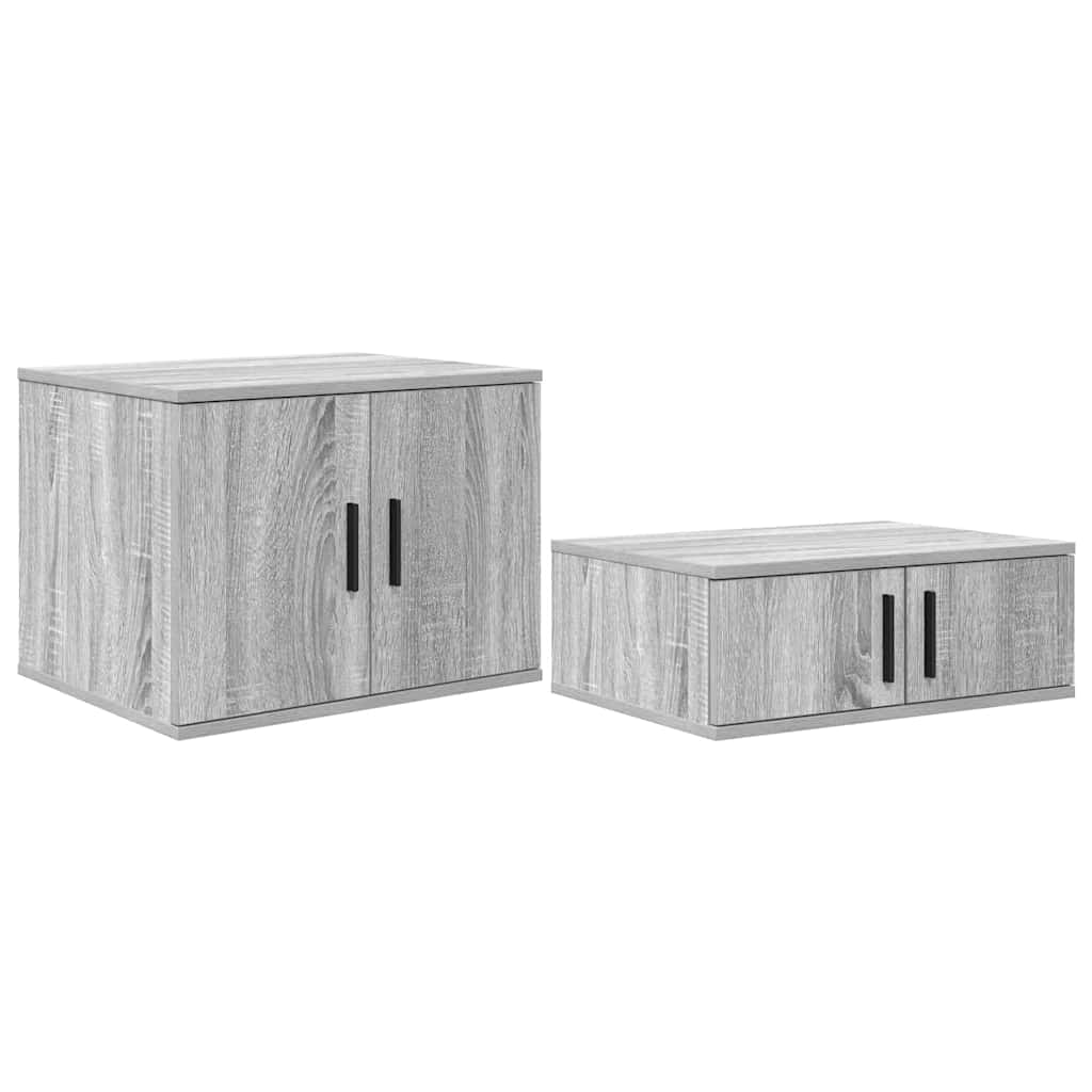 Ormarić za pohranu 2 pcs Siva Sonoma 127 x 41 x 40 cm