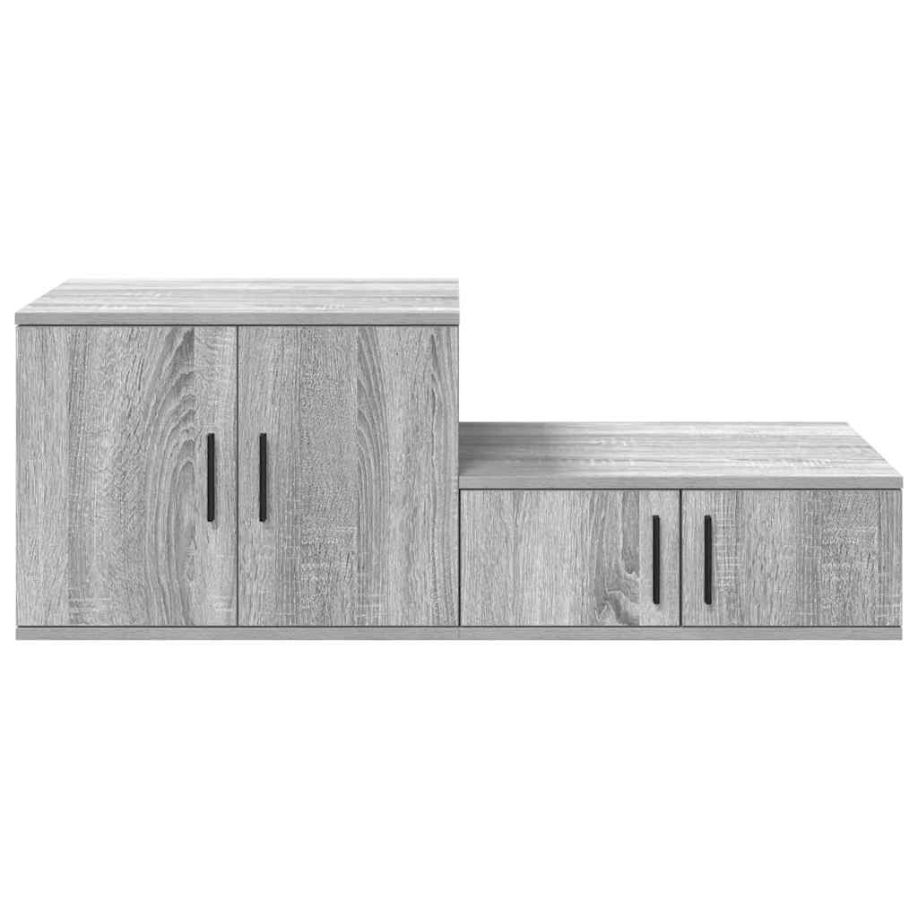 Ormarić za pohranu 2 pcs Siva Sonoma 127 x 41 x 40 cm