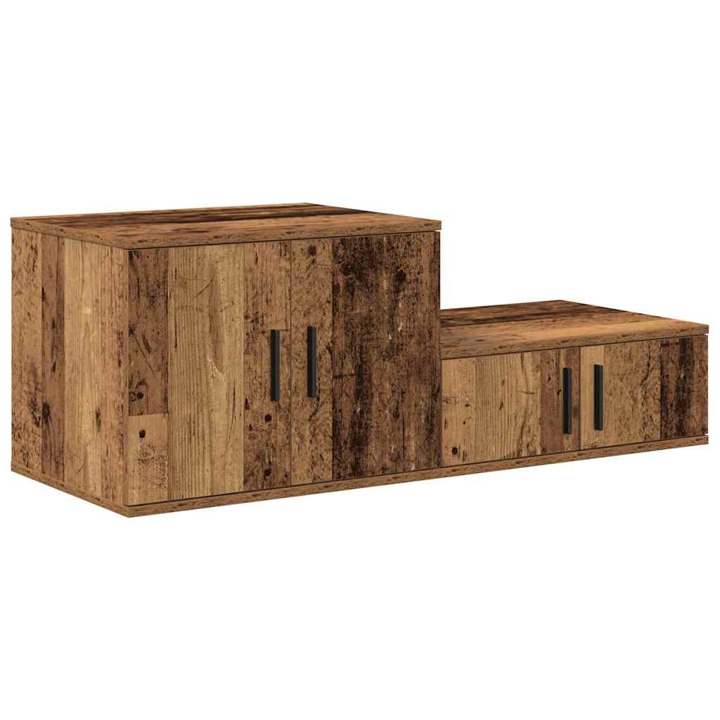 Ormarić za pohranu 2 pcs Staro drvo 127 x 41 x 40 cm