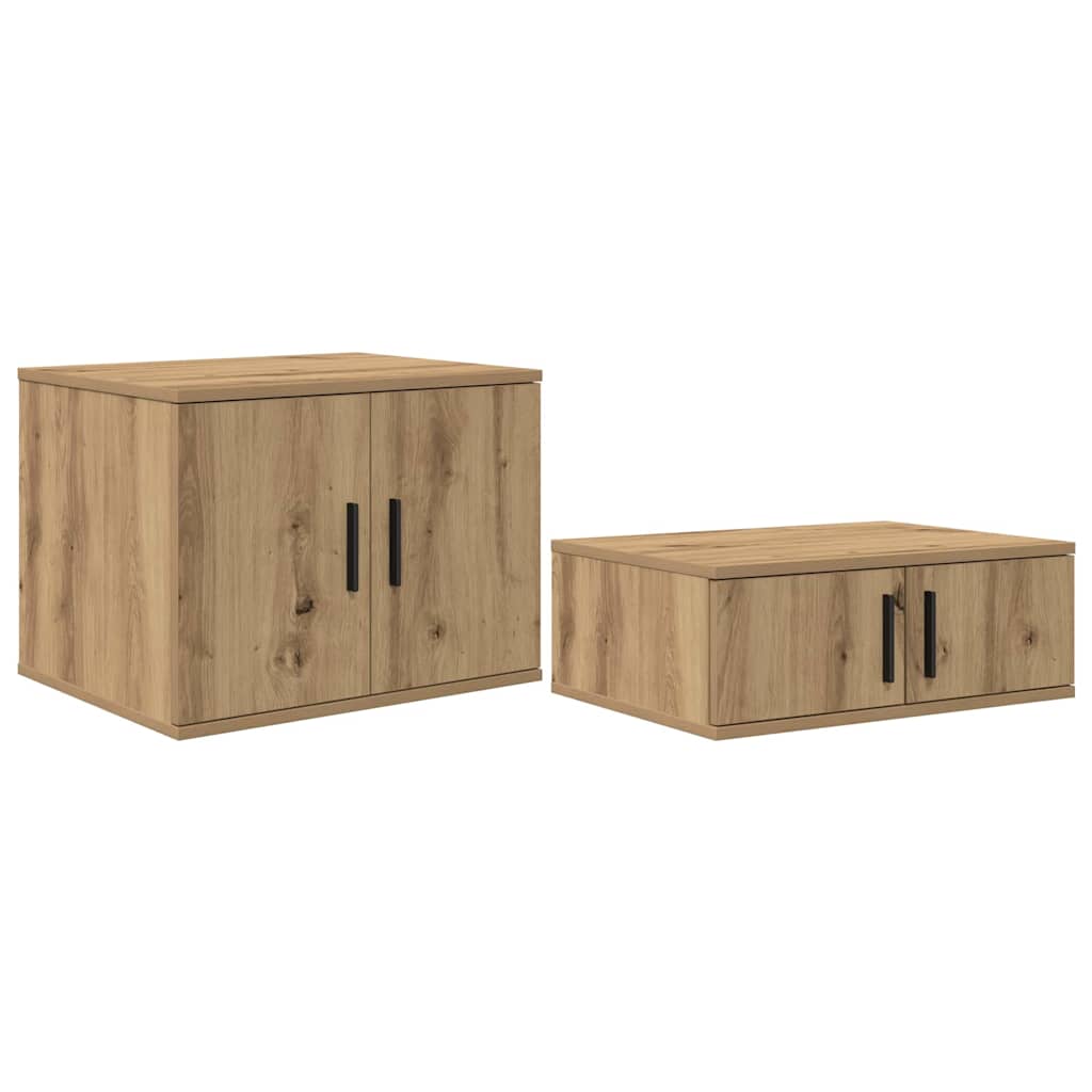 Ormarić za pohranu 2 pcs Umjetnički hrast 127 x 41 x 40 cm