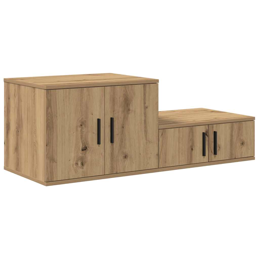 Ormarić za pohranu 2 pcs Umjetnički hrast 127 x 41 x 40 cm