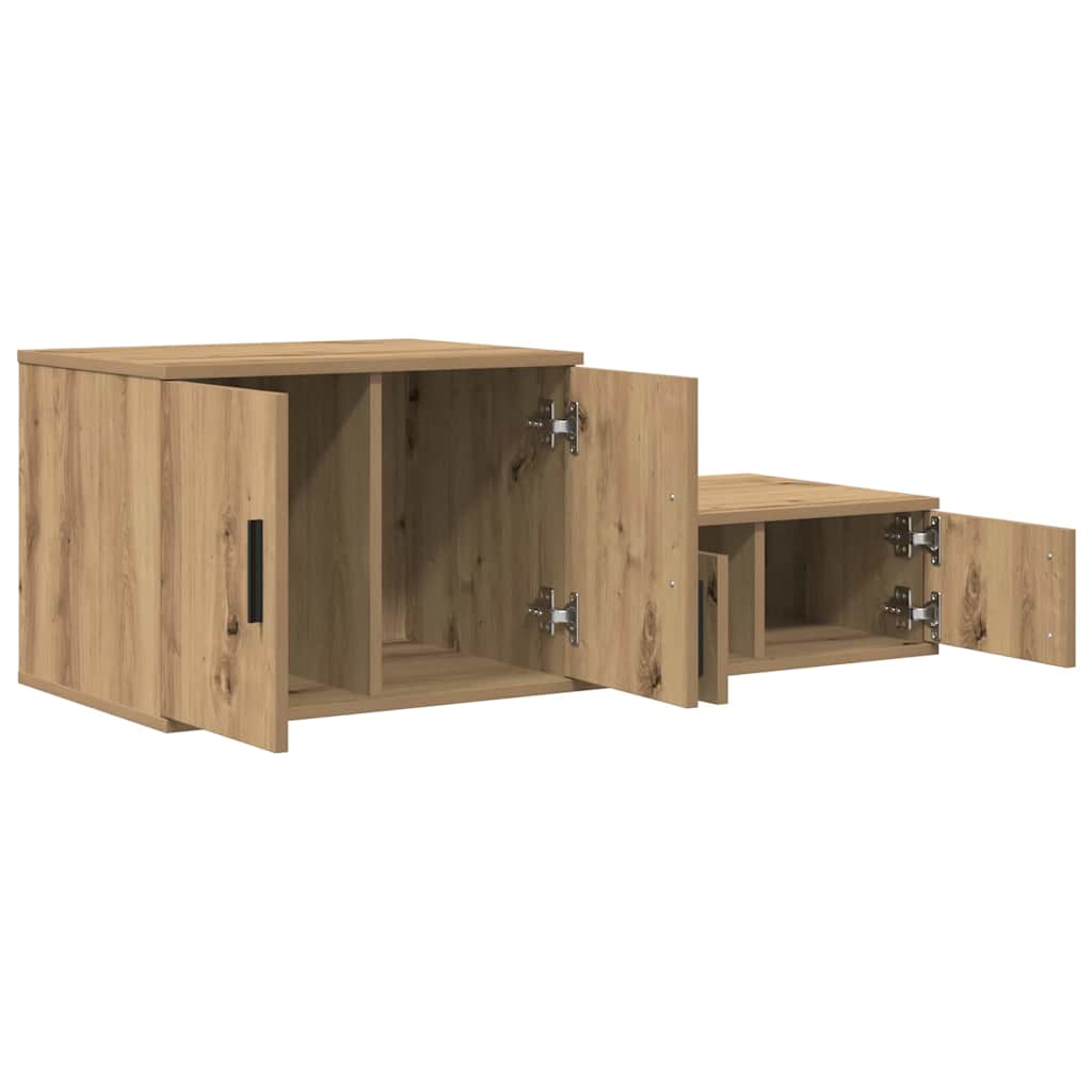 Ormarić za pohranu 2 pcs Umjetnički hrast 127 x 41 x 40 cm