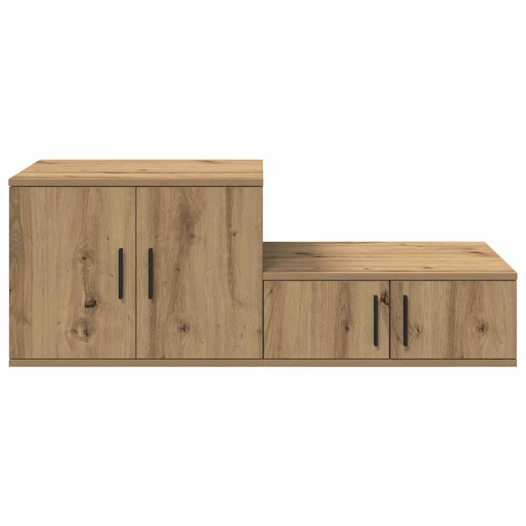 Ormarić za pohranu 2 pcs Umjetnički hrast 127 x 41 x 40 cm