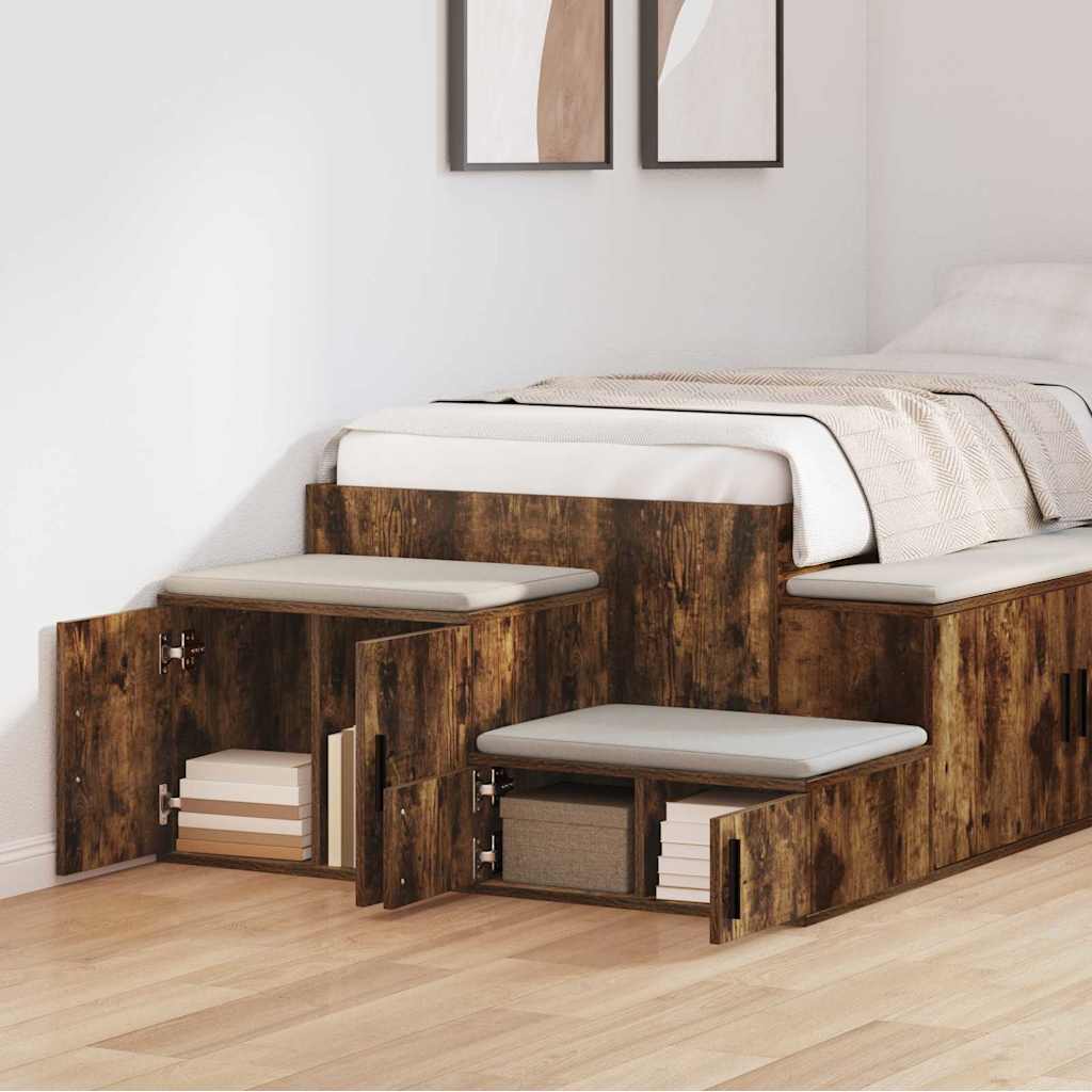 Ormarić za pohranu 2 pcs Dimljeni hrast 118 x 41 x 40 cm
