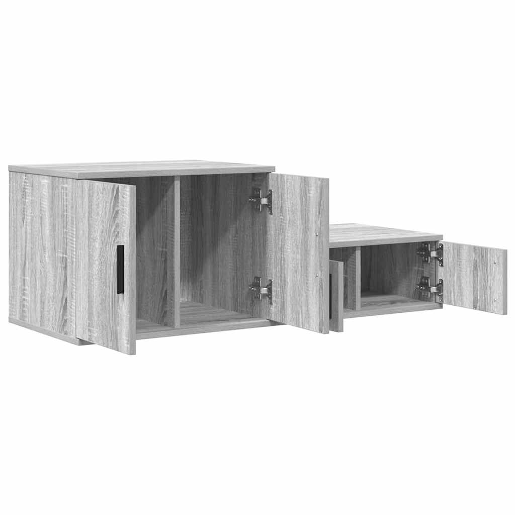 Ormarić za pohranu 2 pcs Siva Sonoma 118 x 41 x 40 cm