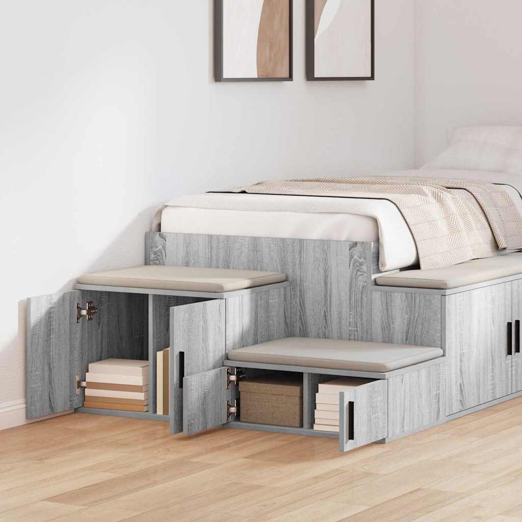 Ormarić za pohranu 2 pcs Siva Sonoma 108 x 41 x 40 cm