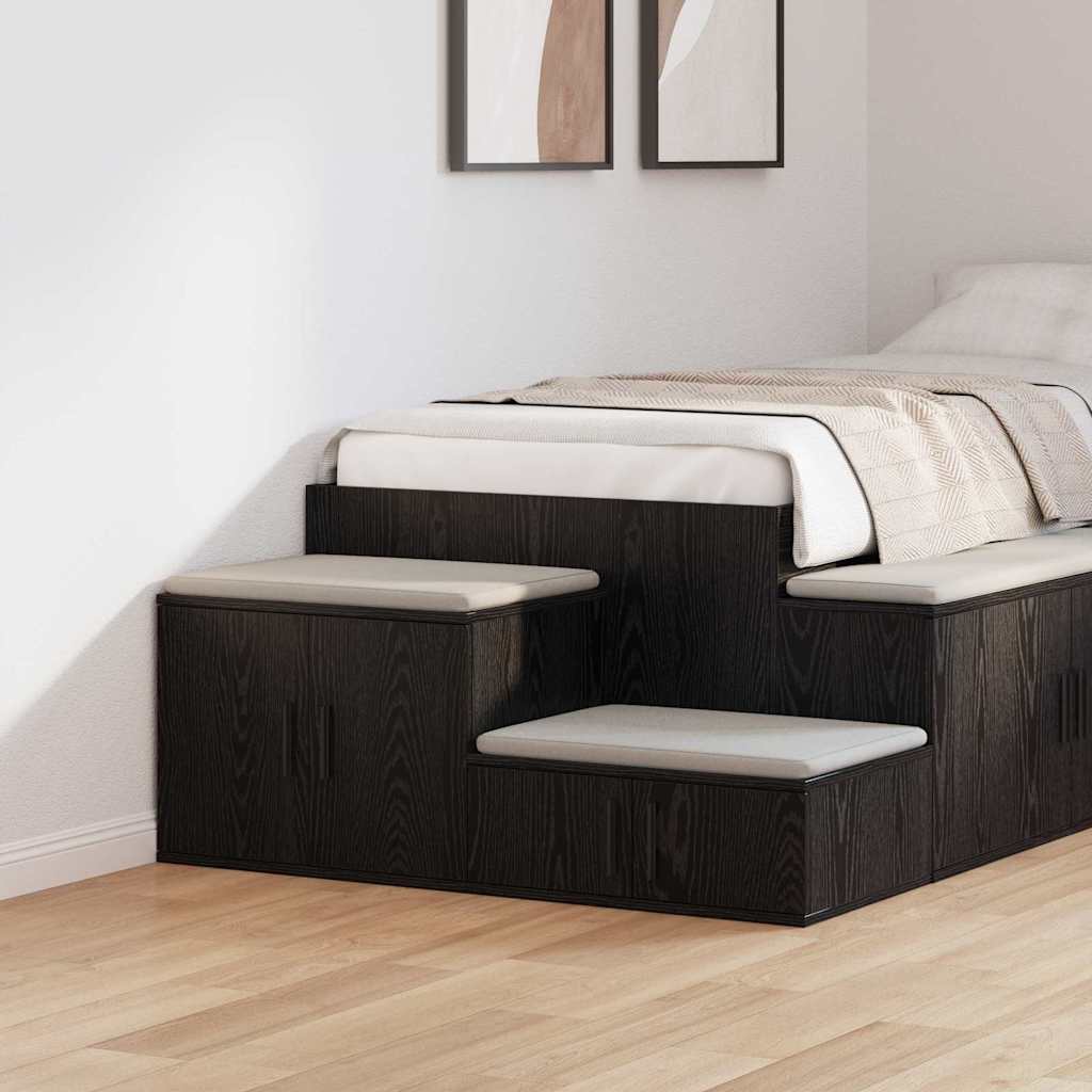 Ormarić za pohranu 2 pcs Crni hrast 103 x 41 x 40 cm