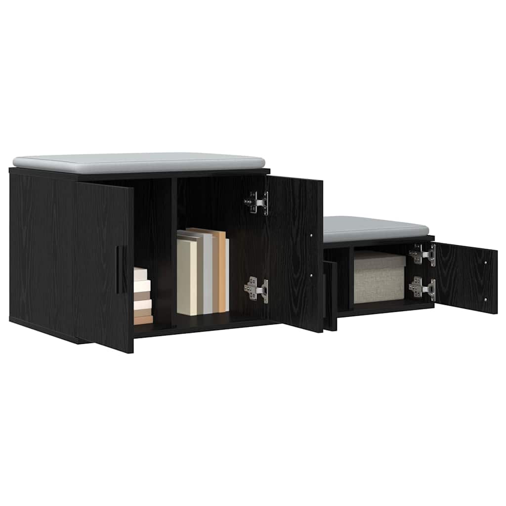Ormarić za pohranu 2 pcs Crni hrast 103 x 41 x 40 cm