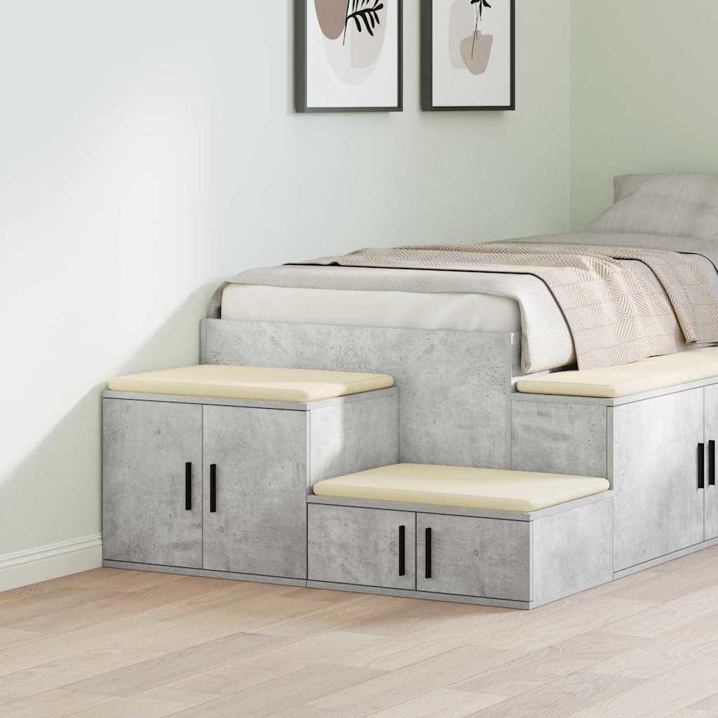 Ormarić za pohranu 2 pcs Betonski sivi 103 x 41 x 40 cm