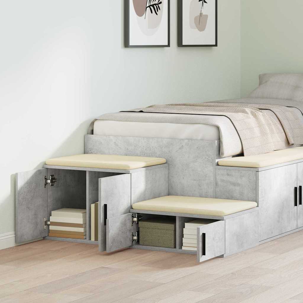 Ormarić za pohranu 2 pcs Betonski sivi 103 x 41 x 40 cm