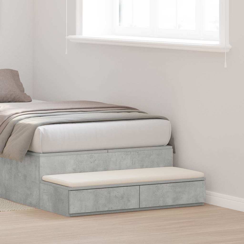 Ladice za krevet s ladicama Betonski sivi 100 x 36,5 x 16,5 cm
