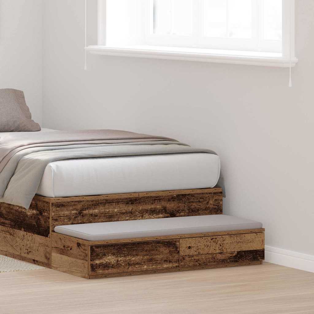 Ladice za krevet s ladicama Staro drvo 100 x 36,5 x 16,5 cm