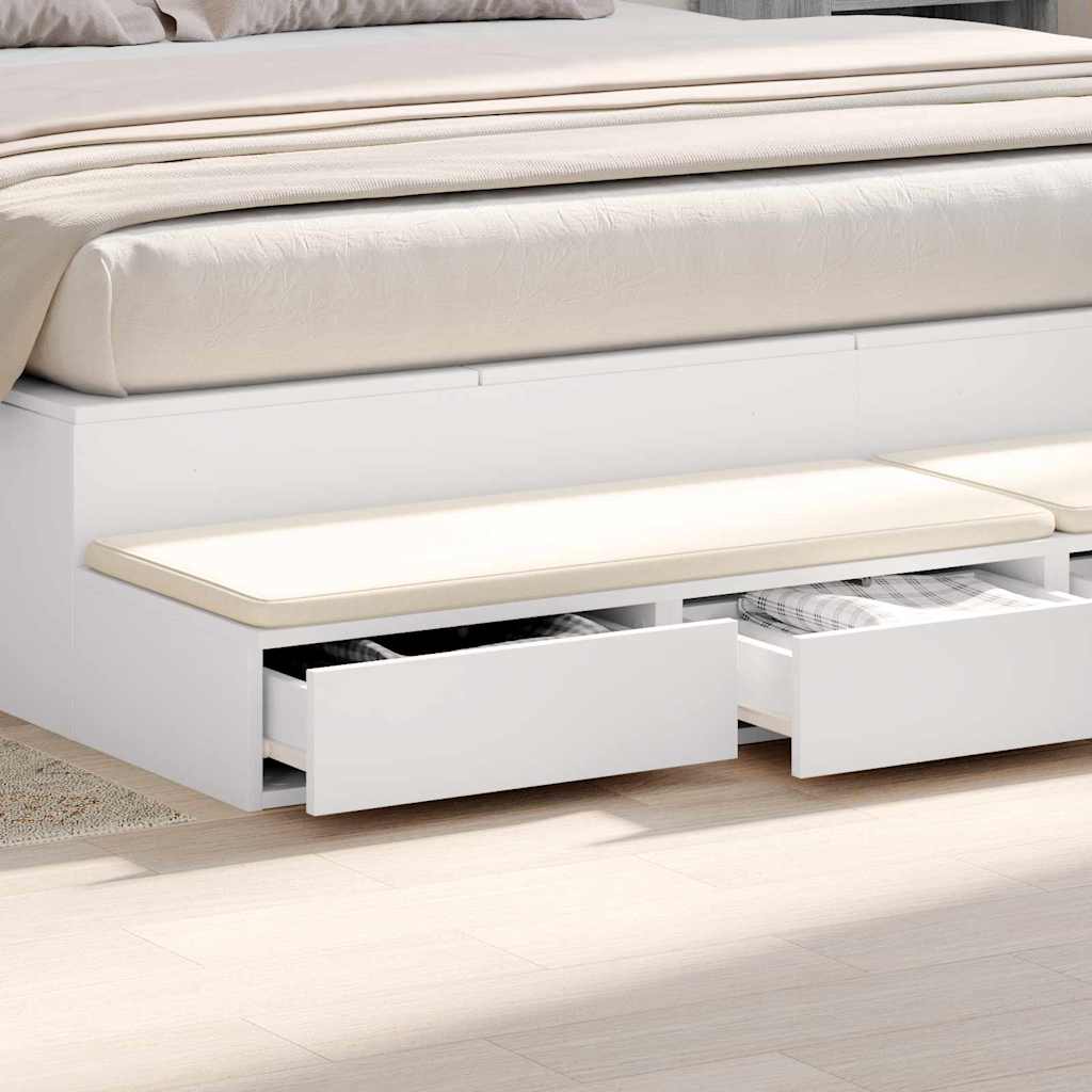 Ladice za krevet Bijelo 200 x 36,5 x 16,5 cm Konstruirano drvo