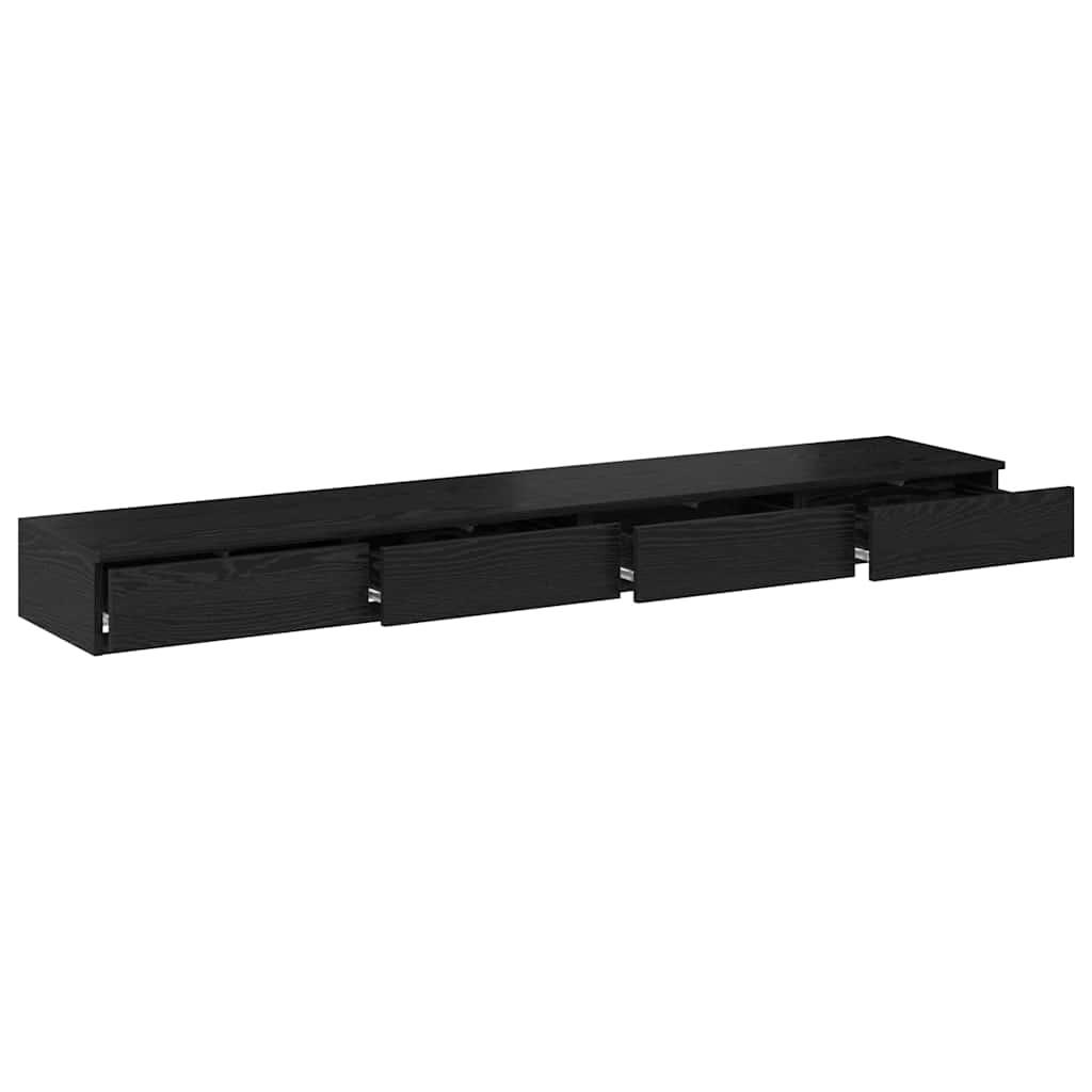 Ladice za krevet s ladicama Crni hrast 200 x 36,5 x 16,5 cm