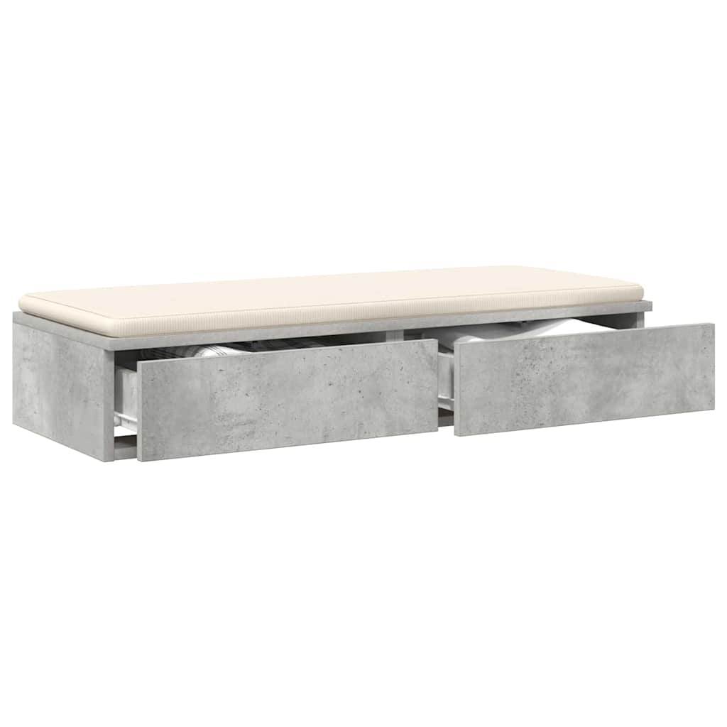 Ladice za krevet s ladicama Betonski sivi 80 x 36,5 x 16,5 cm
