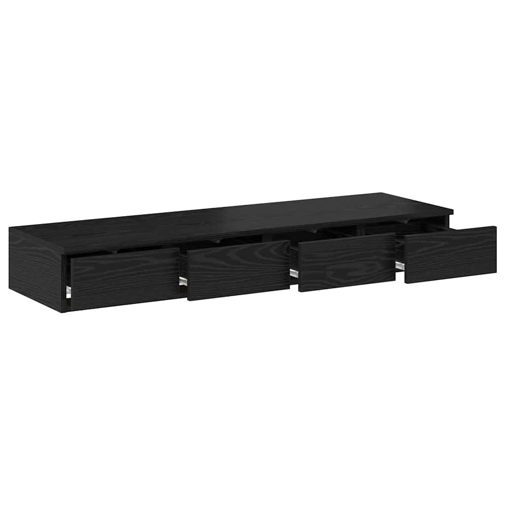 Ladice za krevet s ladicama Crni hrast 120 x 36,5 x 16,5 cm