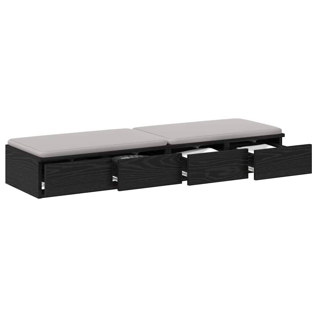 Ladice za krevet s ladicama Crni hrast 120 x 36,5 x 16,5 cm