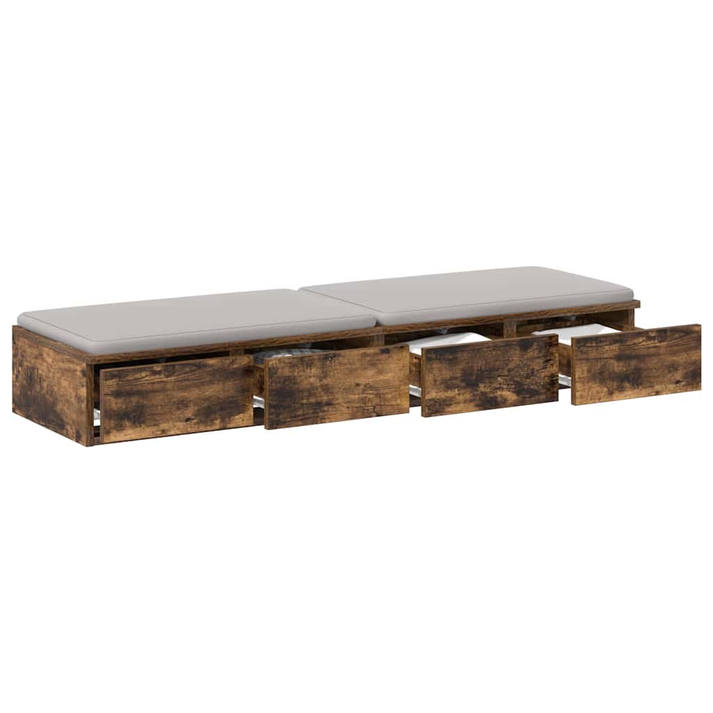 Ladice za krevet s ladicama Dimljeni hrast 120 x 36,5 x 16,5 cm