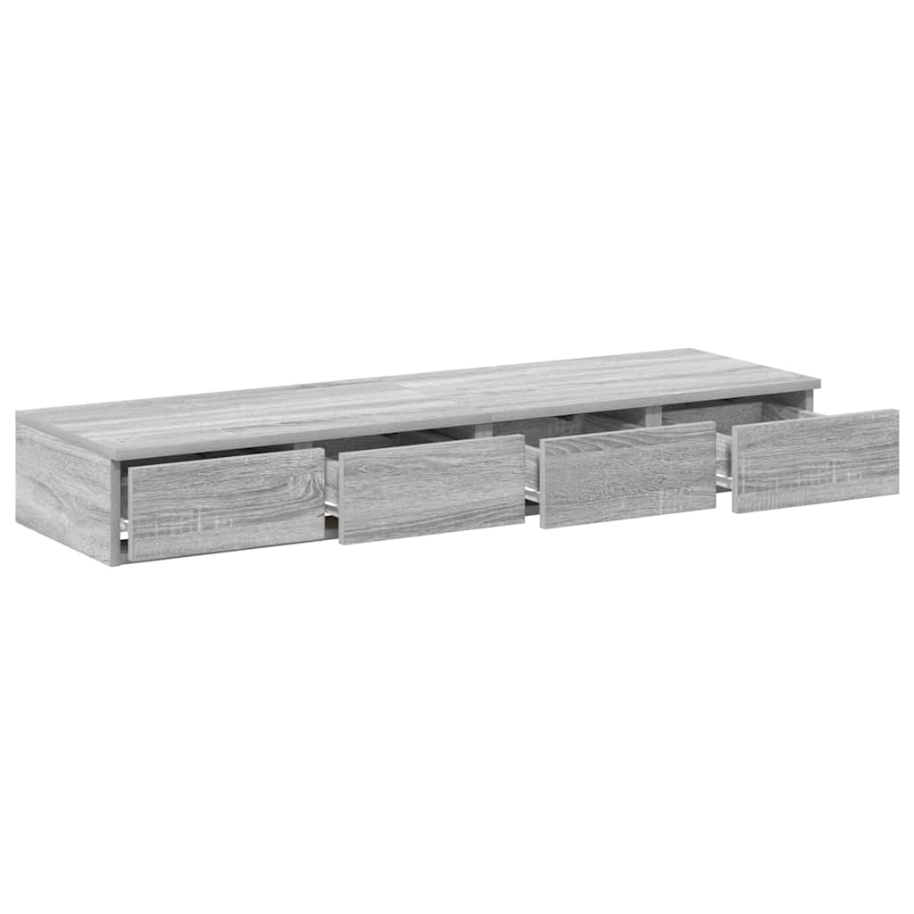 Ladice za krevet s ladicama Siva Sonoma 120 x 36,5 x 16,5 cm