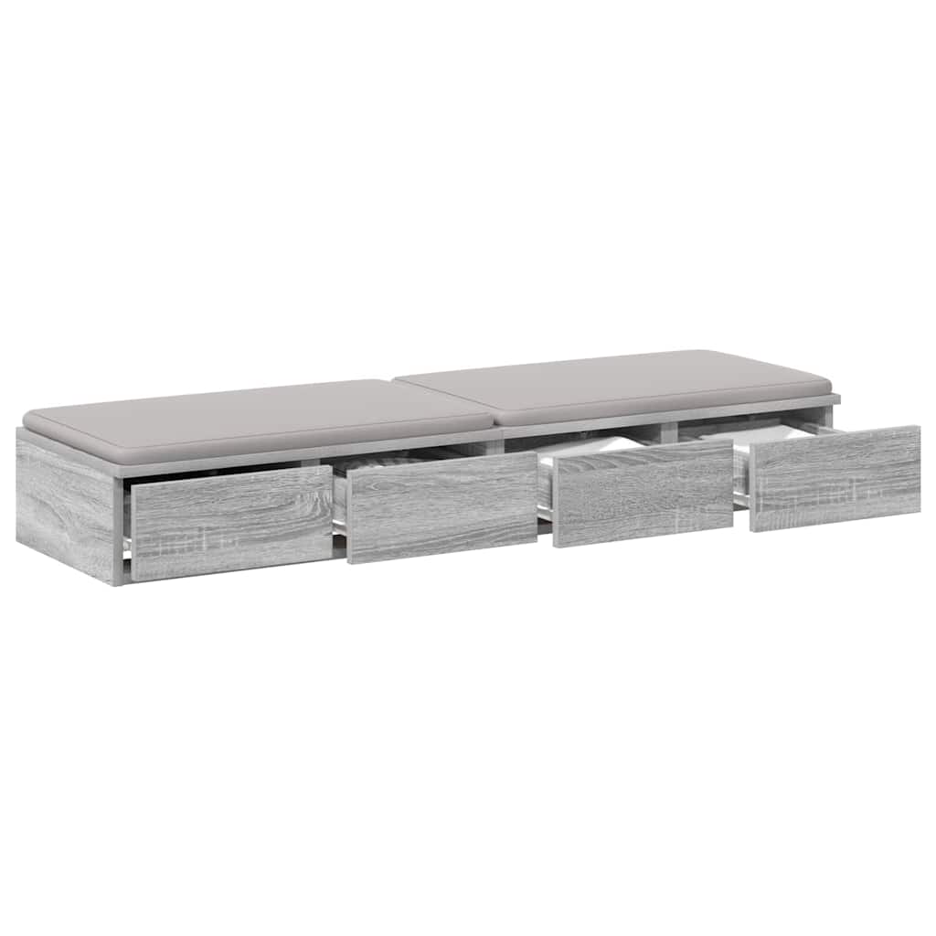 Ladice za krevet s ladicama Siva Sonoma 120 x 36,5 x 16,5 cm