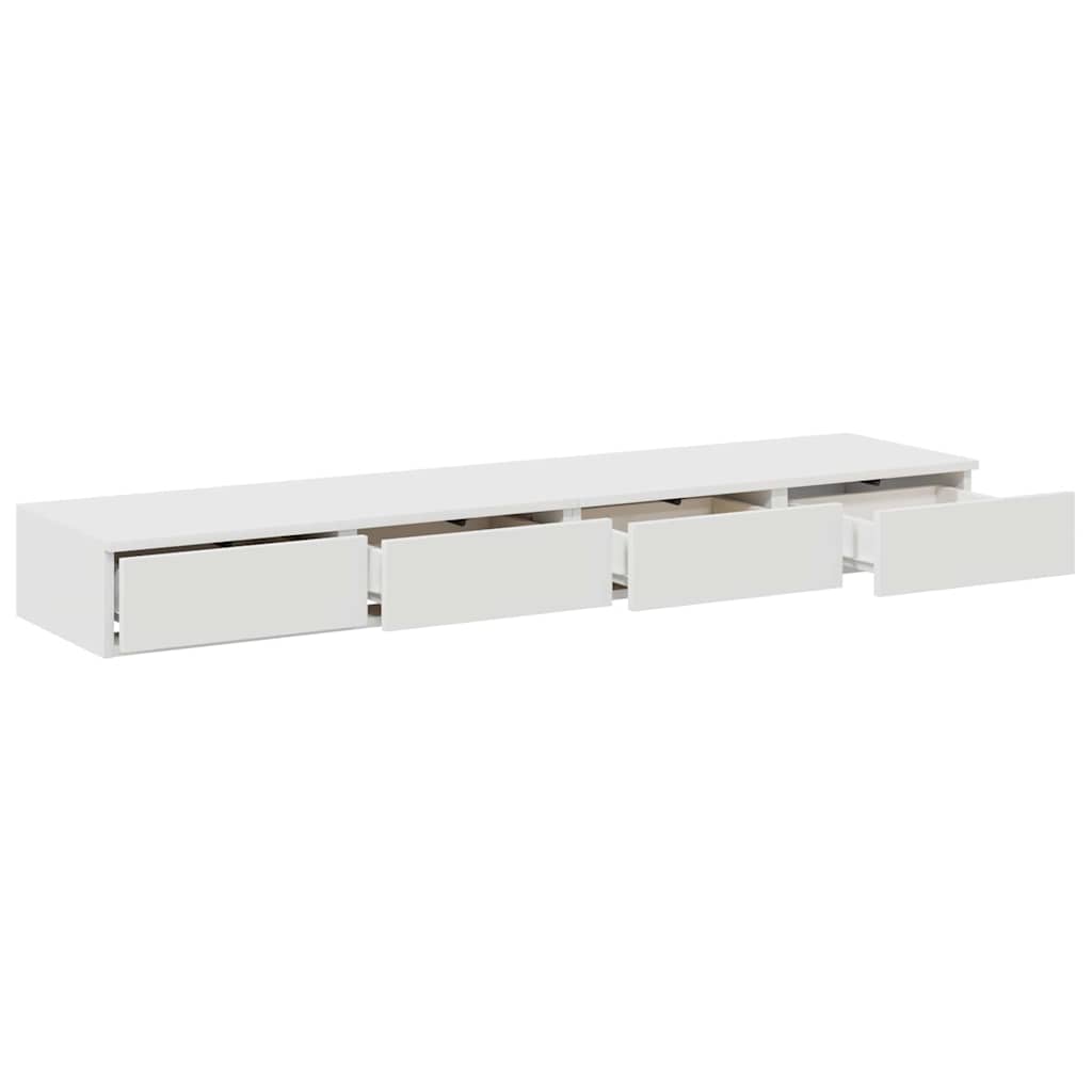 Ladice za krevet Bijelo 140 x 36,5 x 16,5 cm Konstruirano drvo