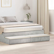Ladice za krevet s ladicama Betonski sivi 140 x 36,5 x 16,5 cm